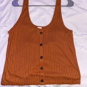 H&M Burnt Orange Button Tank